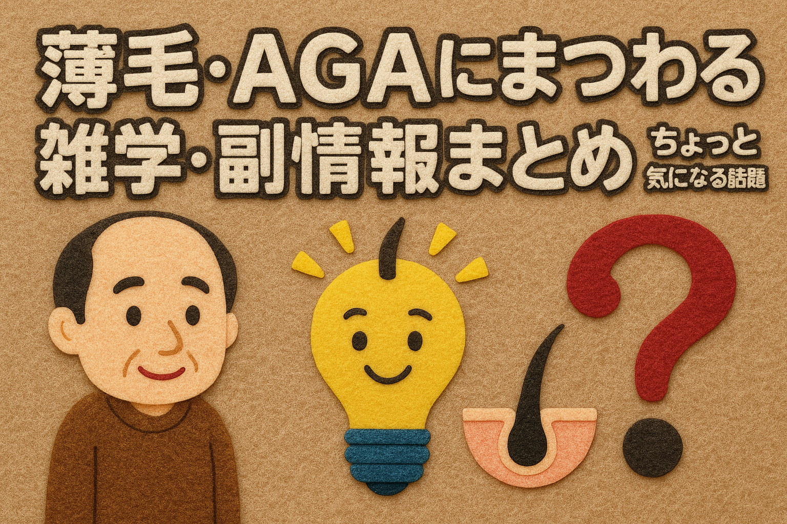 薄毛・AGAにまつわる雑学・副情報まとめ｜ちょっと気になる話題集